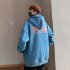 Men Women Hoodie Sweatshirt Printing NOAH Spring Autumn Loose Pullover Tops Blue L