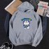 Men Women Hoodie Sweatshirt Doraemon Cartoon Thicken Loose Autumn Winter Pullover Tops Pink XXXL