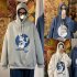 Men Women Hoodie Sweatshirt Cartoon Rabbit Printing Fashion Loose Pullover Casual Tops White M