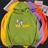 Men Women Hoodie Sweatshirt Tom and Jerry Cartoon Thicken Loose Autumn Winter Pullover Tops Green XXL