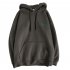 Men Women Hoodie Sweatshirt Maple Printing Simple Fashion Loose Pullover Tops Dark gray XL