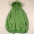 Men Women Hoodie Sweatshirt Letter Solid Color Loose Fashion Pullover Tops Green XL