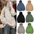 Men Women Hoodie Sweatshirt Letter Solid Color Loose Fashion Pullover Tops Light gray 2XL