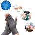 Men Women Indoor  sports Fingerless Pressure Gloves Arthritis Rehabilitation Training Nursing  gray M