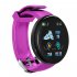 Men Women Intelligent Watch 1 3 inch Tft Color Screen Ip65 Waterproof Sports Fitness Smartwatch Compatible For Android Ios Purple