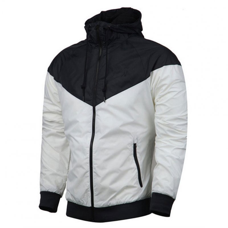 Men Women Jacket Sports Sunscreen Outdoor Windbreak Running Mountaineering Sportswear Coat white_XXL