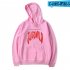 Men Women Juice WRLD Hoodie Sweatshirt Letter Printing Autumn Winter Loose Pullover Tops Pink L