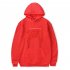 Men Women Juice WRLD Hoodie Sweatshirt Letter Printing Autumn Winter Loose Pullover Tops Red XXXL