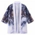 Men Women Kimono Dragon Claw Print Cardigan Robe Loose 3 4 Sleeve Thin Summer Garment Coat Dragon Claw L
