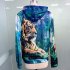 Men Women Lovers 3D Climbing Tiger Printing Hooded Sweatshirts Autumn Winter Creeper 5XL