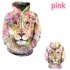 Men Women Lovers 3D Pink Lion Printing Baseball Uniform Hooded Sweatshirts Powder lion M