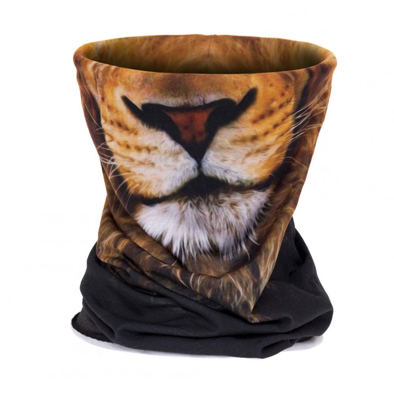 Men Women Magic Scarf Bandana 3D Print Lion Sunscreen Riding Headband Neck Warmer Mask Turban Wristband 42.5 * 25.5cm