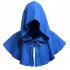 Men Women Medieval Windcap Halloween Witch Hooded Cloak Cape Witchcraft Pagan Role Playing black One size