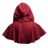 Men Women Medieval Windcap Halloween Witch Hooded Cloak Cape Witchcraft Pagan Role Playing black One size