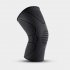 Men Women Non slip Knitted Knee  Pads Outdoor Sports Fitness Running Basketball Mountain Climbing Protective Device  single  Black gray L