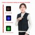 Men Women Outdoor USB Infrared Heating Vest Flexible Electric Thermal Winter Warm Jacket Clothing For Sports Hiking Riding black S