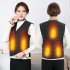 Men Women Outdoor USB Infrared Heating Vest Flexible Electric Thermal Winter Warm Jacket Clothing For Sports Hiking Riding black S