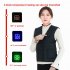 Men Women Outdoor USB Infrared Heating Vest Flexible Electric Thermal Winter Warm Jacket Clothing For Sports Hiking Riding black M