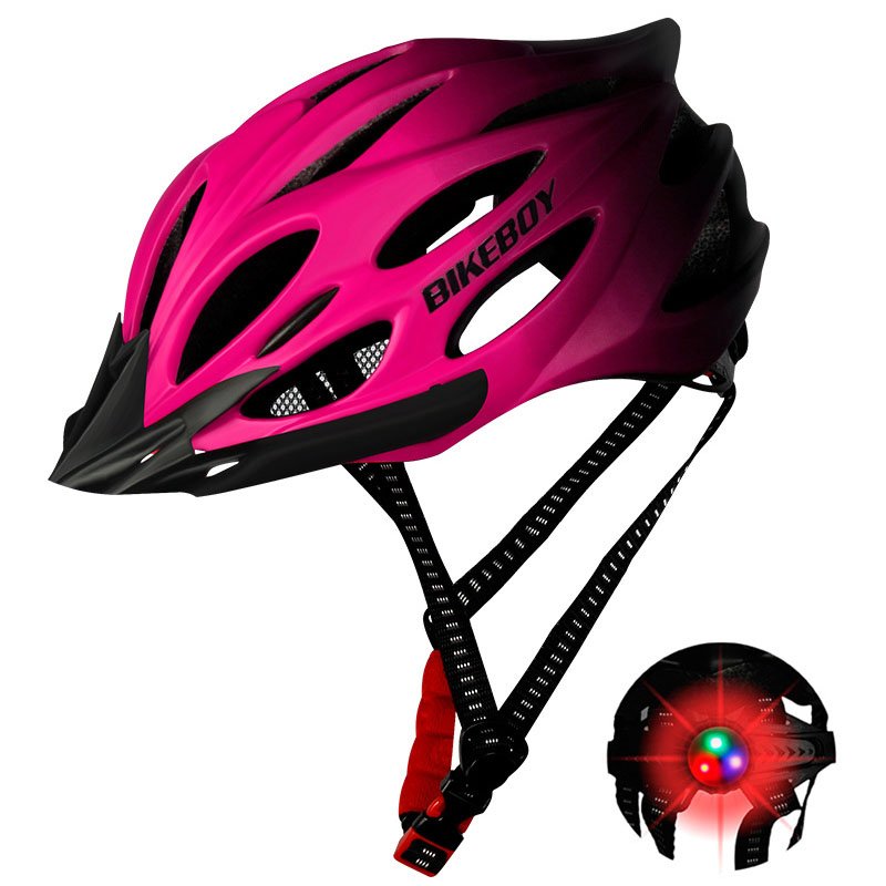Men Women Piece Molding Cycling Helmet for Head Protection Bikes Equipment  Gradient pink_One size