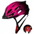 Men Women Piece Molding Cycling Helmet for Head Protection Bikes Equipment  Gradient pink One size