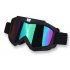 Men Women Retro Outdoor Cycling Mask Goggles Snow Sports Skiing Full Face Mask Glasses  Vertical black frame   colorful lens