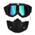 Men Women Retro Outdoor Cycling Mask Goggles Snow Sports Skiing Full Face Mask GlassesWU4M