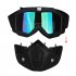 Men Women Retro Outdoor Cycling Mask Goggles Snow Sports Skiing Full Face Mask Glasses U1I4