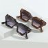 Men Women Retro Sunglasses Lightweight Fashion Sun Glasses Eye Protective Eyewear For Travel Shopping C7 white frame champagne film