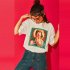 Men Women Retro Virgin Mary Funny Printed Short Sleeve Summer Hip Hop Casual T Shirts