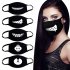 Men Women Riding Cotton Mask Dust proof Fashion Black Facial Expression Teeth Warm Mask KZ 3015