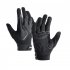 Men Women Riding Gloves Touch Screen Anti slip Shock Absorbing Comfortable Breathable Sun Protection Full Finger Gloves For Snow Running Cycling Driving black M