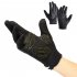 Men Women Riding Gloves Touch Screen Anti slip Shock Absorbing Comfortable Breathable Sun Protection Full Finger Gloves For Snow Running Cycling Driving black M