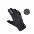 Men Women Riding Gloves Touch Screen Anti slip Shock Absorbing Comfortable Breathable Sun Protection Full Finger Gloves For Snow Running Cycling Driving black X