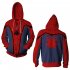 Men Women Simple Casual Spiderman Heroes Printing Hooded Zipper Sweater Style C M