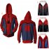 Men Women Simple Casual Spiderman Heroes Printing Hooded Zipper Sweater Style A XL