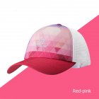 Men Women Sports Adjustable Sun Visor Baseball Cap Trucker Hat Mesh Back For Running Hiking Marathon Trail Red pink_Free size