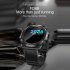 Men Women Sports Smart  Watch Fd68 Waterproof Wristwatch Big Battery Long Standby Smartwatch black