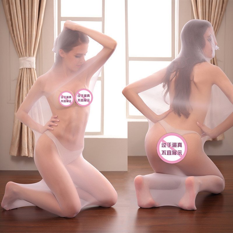 Men Women Stockings Sleepwear Bag Gauze Elastic Jumpsuit Fetish Tight