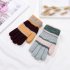 Men Women Strip Thickening Knitted Full Finger Warm Gloves for Winter Preventing Cold men free size