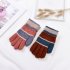 Men Women Strip Thickening Knitted Full Finger Warm Gloves for Winter Preventing Cold men free size