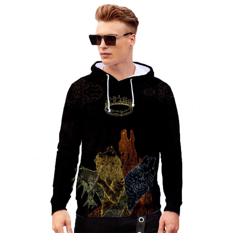 Men Women Stylish Cool Loose Game of Thrones 3D Printing Sweatshirt Hoodies Style I_XL