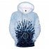 Men Women Stylish Cool Loose Game of Thrones 3D Printing Sweatshirt Hoodies Style E L