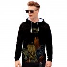 Men Women Stylish Cool Loose Game of Thrones 3D Printing Sweatshirt Hoodies Style I XXL