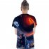 Men Women Summer 3D Black Hole Printing Cool Casual T shirt