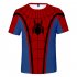 Men Women Summer Cool Marvel Movies Spiderman 3D Printing Berathable Short Sleeve T shirt  B XXL