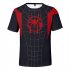 Men Women Summer Cool Marvel Movies Spiderman 3D Printing Berathable Short Sleeve T shirt  B XXL