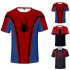 Men Women Summer Cool Marvel Movies Spiderman 3D Printing Berathable Short Sleeve T shirt  A L