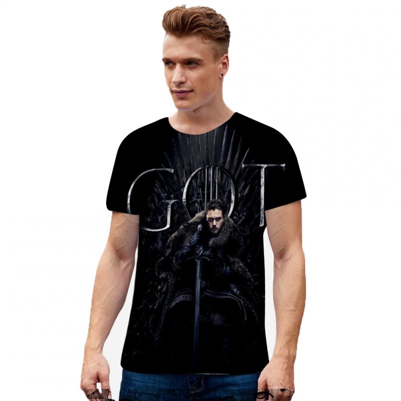 Men Women Summer Game of Thrones 3D Printing Short Sleeve T Shirt 5_XL