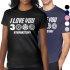 Men Women Summer I Love You 3000 Letters Printed Casual Round Collar Fashion T shirt B navy blue XXL