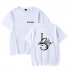 Men Women Summer Seventeen Korean Group Casual Loose T shirt A white XL